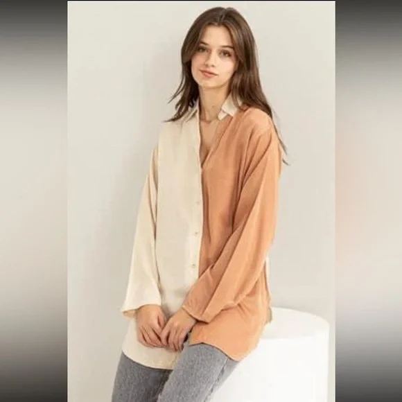 NWT HYFVE Silky Two Tone Tunic - Picture 2 of 6